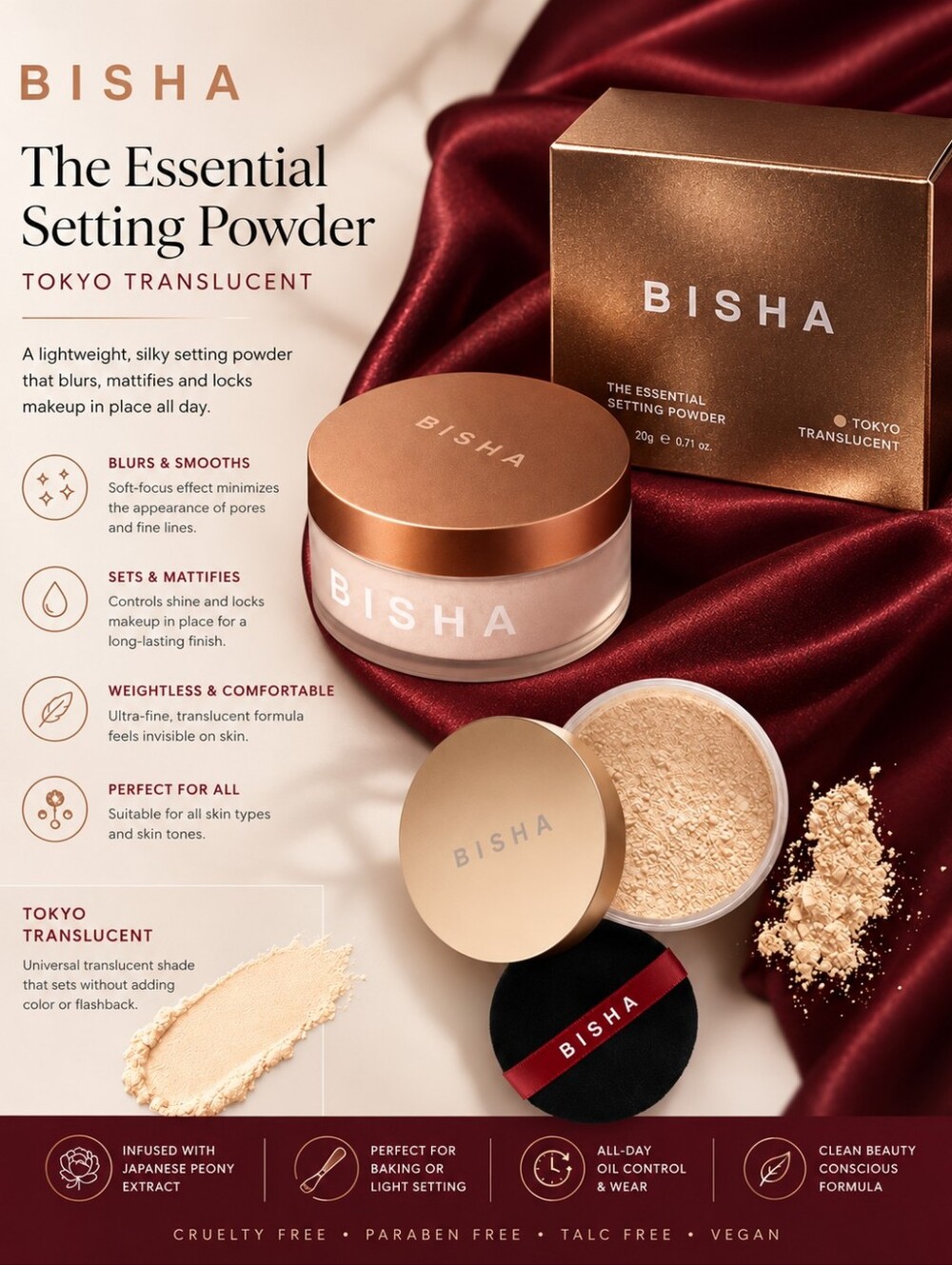 BISHA The Essential Setting Powder - Tokyo Translucent